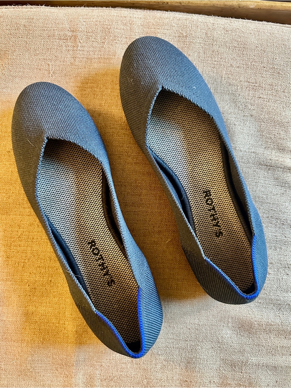 Rothy's Daily Blue Knit Ballet Flats
